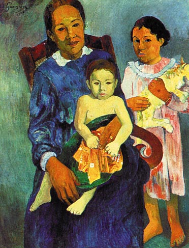 Paul Gauguin Tahitian Woman with Children 4